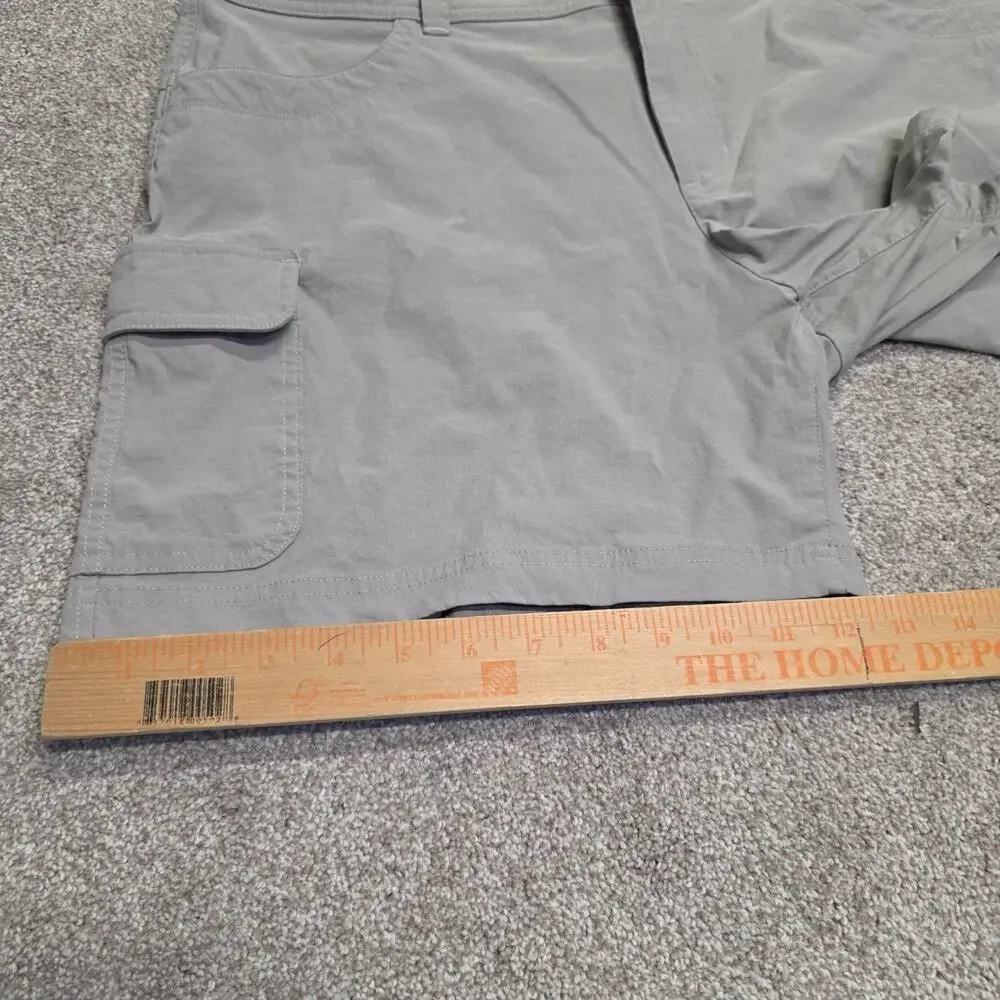 Gorpcore Eddie Bauer Women's Hiking Plus Size Cargo Shorts 16 Gray Nylon Stretch